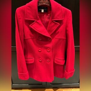Moda International Red Pea Coat